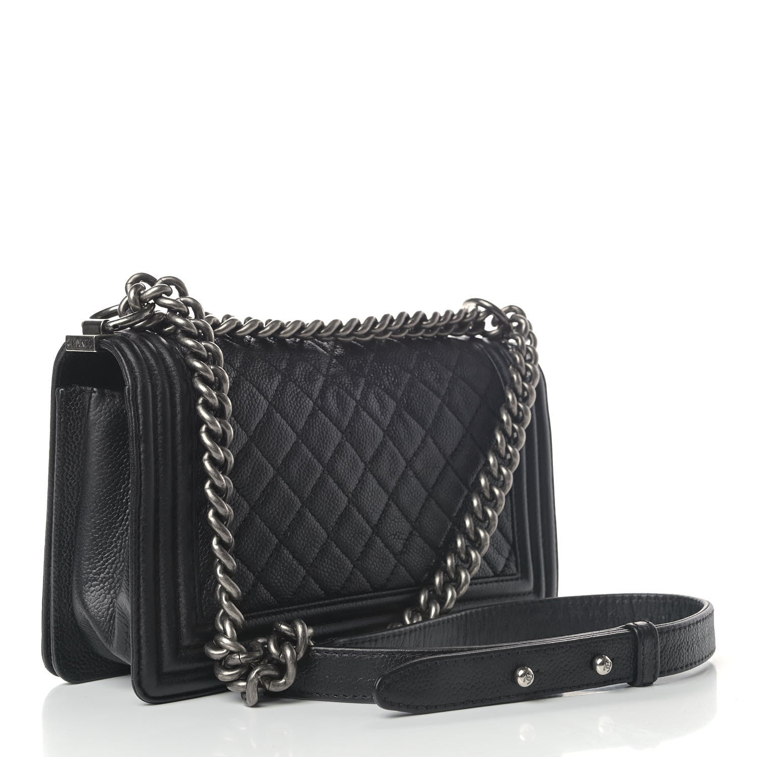 Chanel Caviar Quilted Medium Boy Flap Black 2 of 5