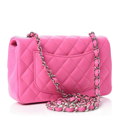 Chanel Lambskin Quilted Mini Rectangular Flap Pink 3 of 11