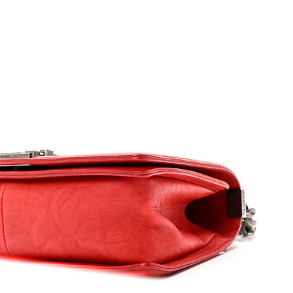 Chanel Crumpled Lambskin Small Studded Boy Flap Red 10 of 10