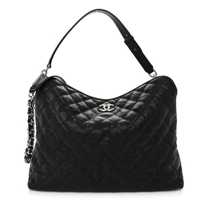 Chanel Caviar Quilted French Riviera Hobo Black 2 of 24