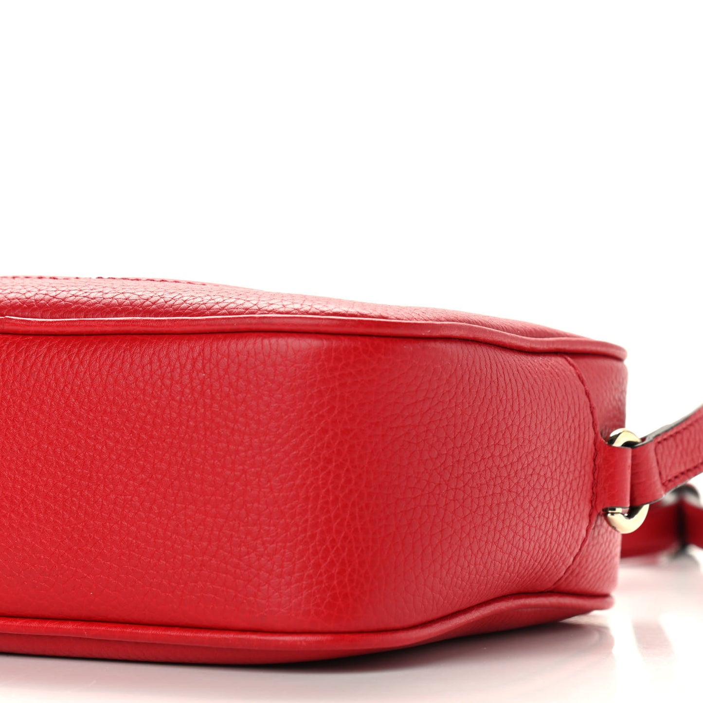 Pebbled Calfskin Small Soho Disco Bag Vibrant Red