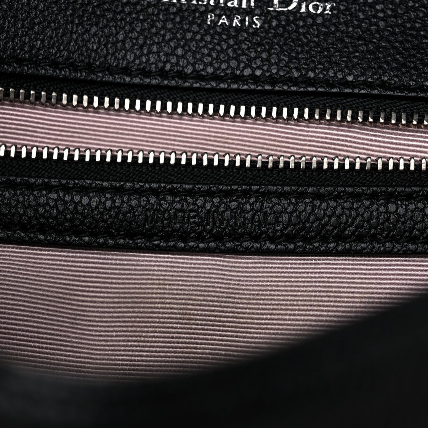 Grained Calfskin Small Diorama Flap Bag Black