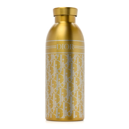 Christian Dior CHRISTIAN DIOR Oblique Stainless Steel Grained Calfskin Aqua Bottle With Shoulder Strap Yellow 7 of 9