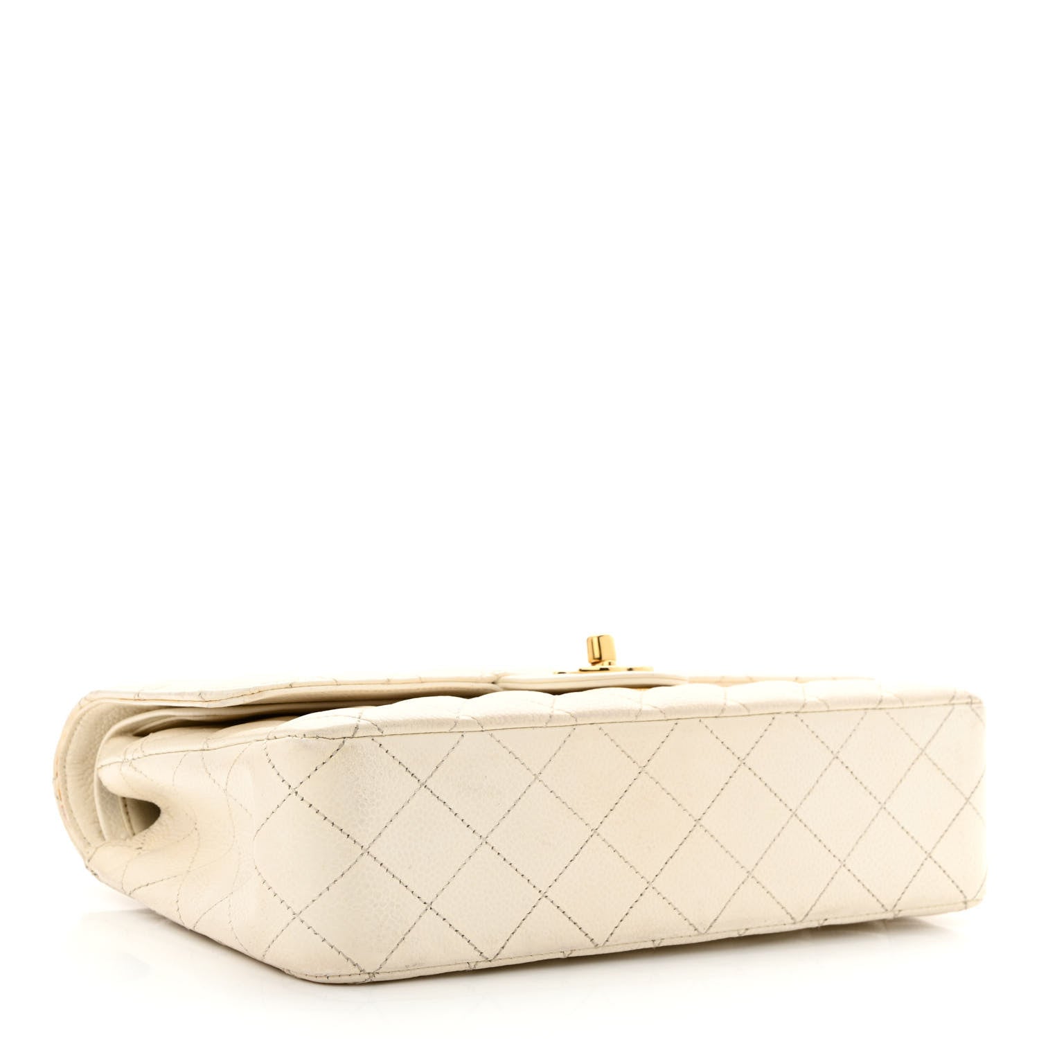 Chanel Caviar Quilted Medium Double Flap White 4 of 15