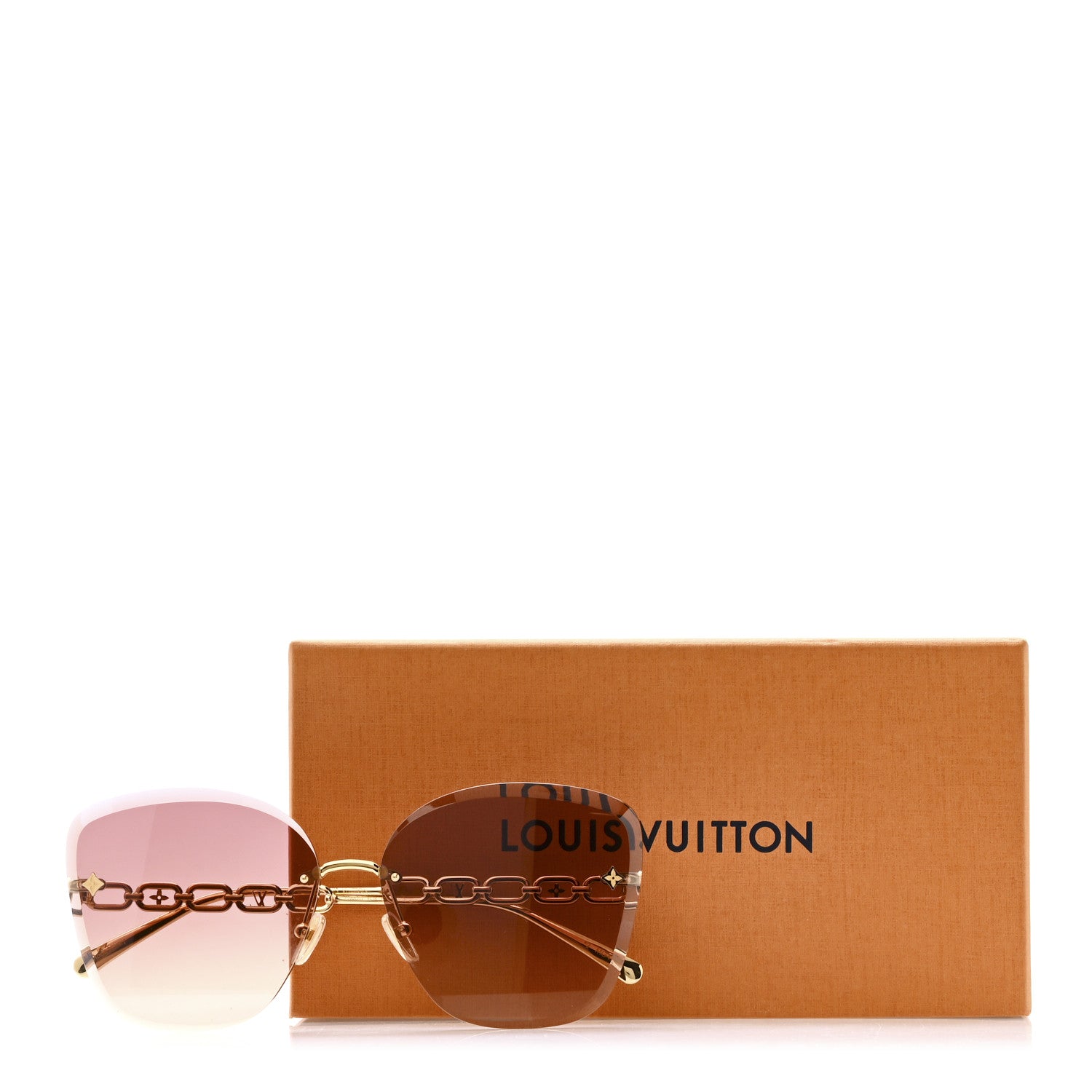 Louis Vuitton Metal My LV Chain Sunglasses Z2682U Gold 7 of 7