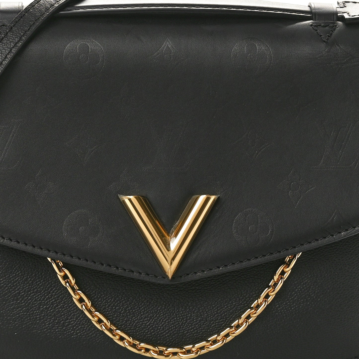 Calfskin Monogram Very Messenger Black Black