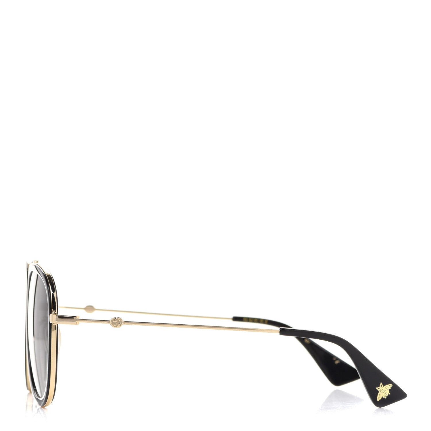 Gucci Aviator Sunglasses GG0062S Black Gold 2 of 7