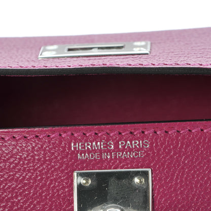 Hermes Chevre Mysore Mini Kelly Sellier 20 Rose Pourpre 8 of 27