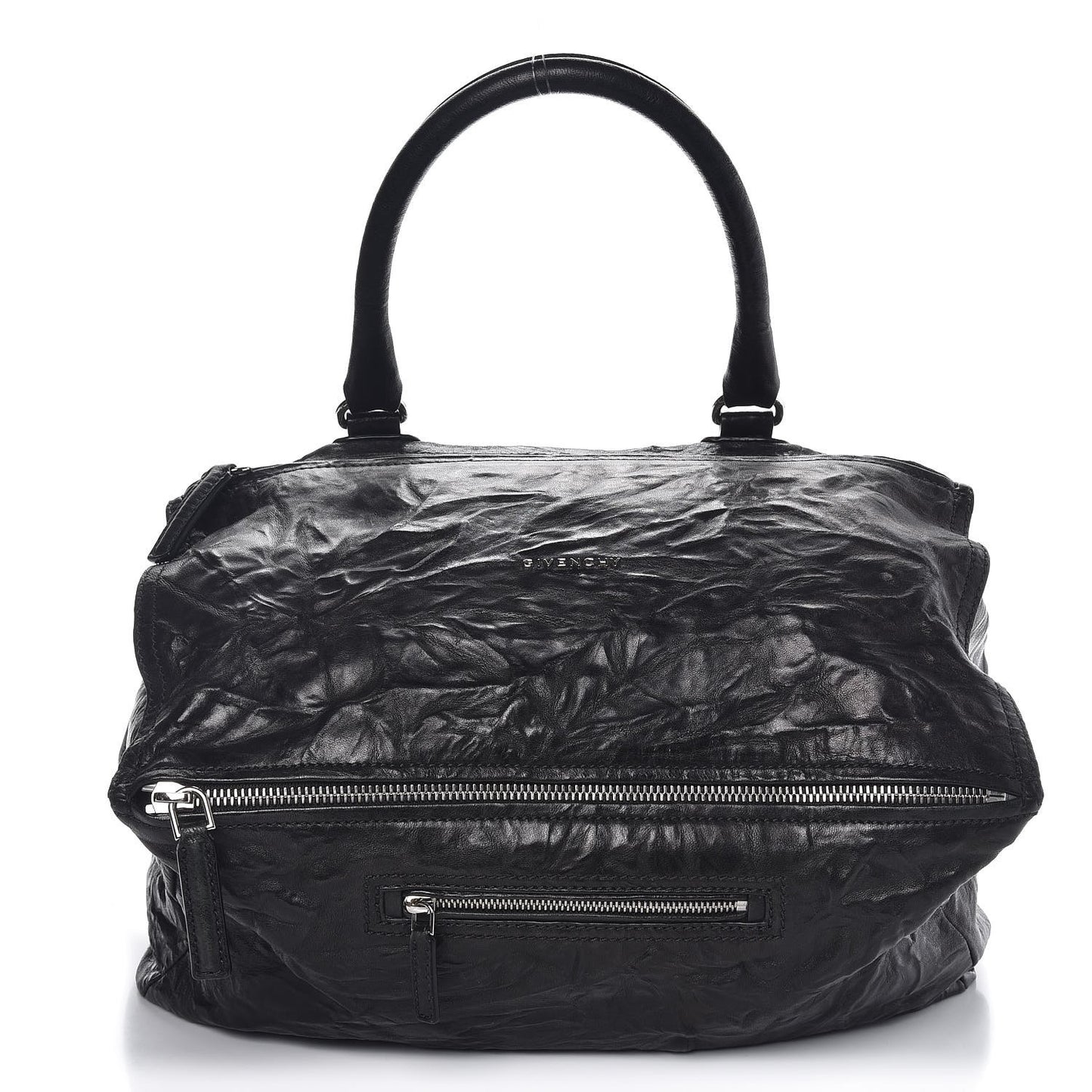 Tumbled Sheepskin Large Pandora Bag Black