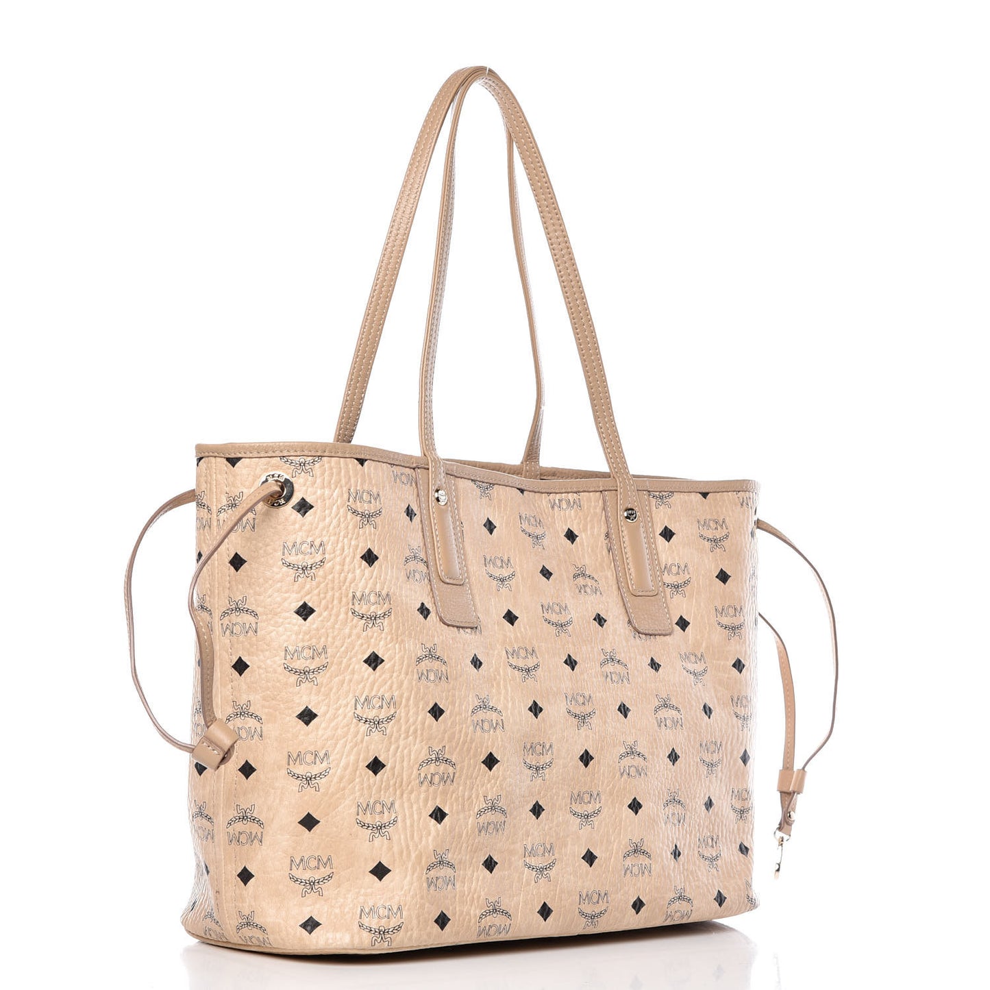 Visetos Medium Liz Reversible Shopper Tote Beige