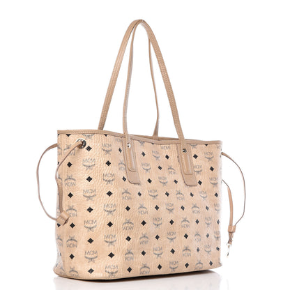 MCM Visetos Medium Liz Reversible Shopper Tote Beige 5 of 10