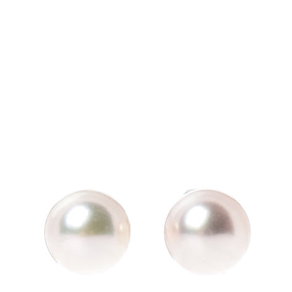 Mikimoto 14K White Gold 8mm Akoya Pearl Stud Earrings 1 of 4