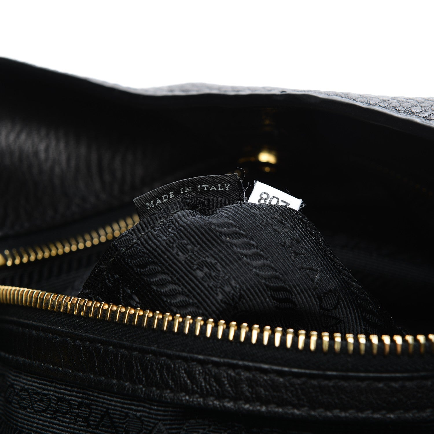 Prada Vitello Daino Tote Nero Black 7 of 7