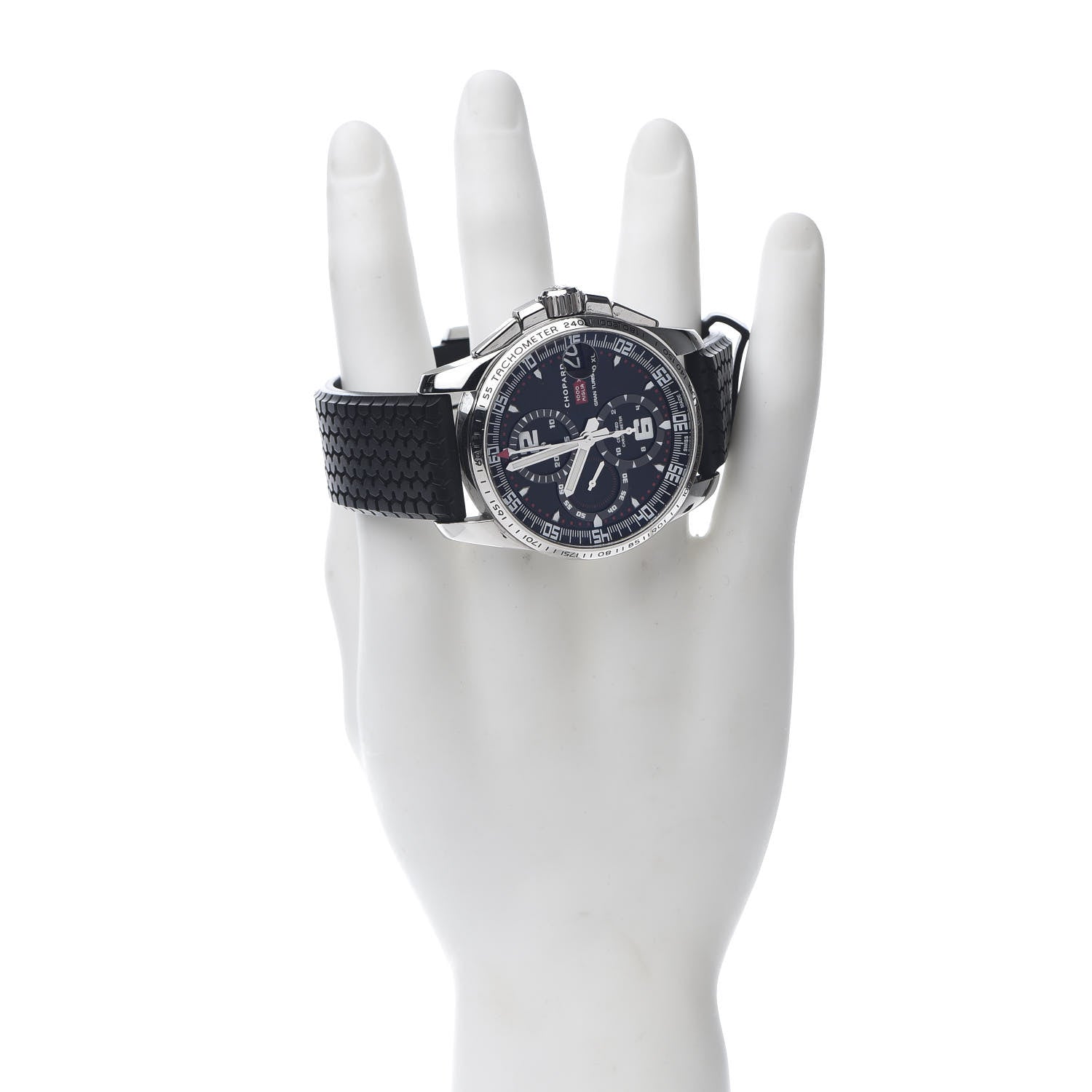 Chopard Stainless Steel Rubber 44mm Mille Miglia Chronograph Automatic Watch Black 2 of 5