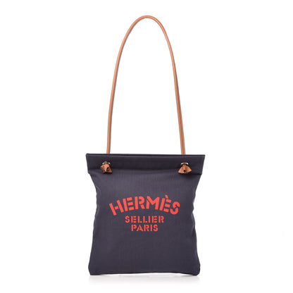 Hermes Canvas Swift Aline Grooming Bag Navy 1 of 9