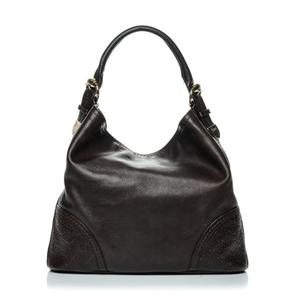 Gucci Calfskin Guccissima Trim Large Signoria Hobo Dark Brown 1 of 16