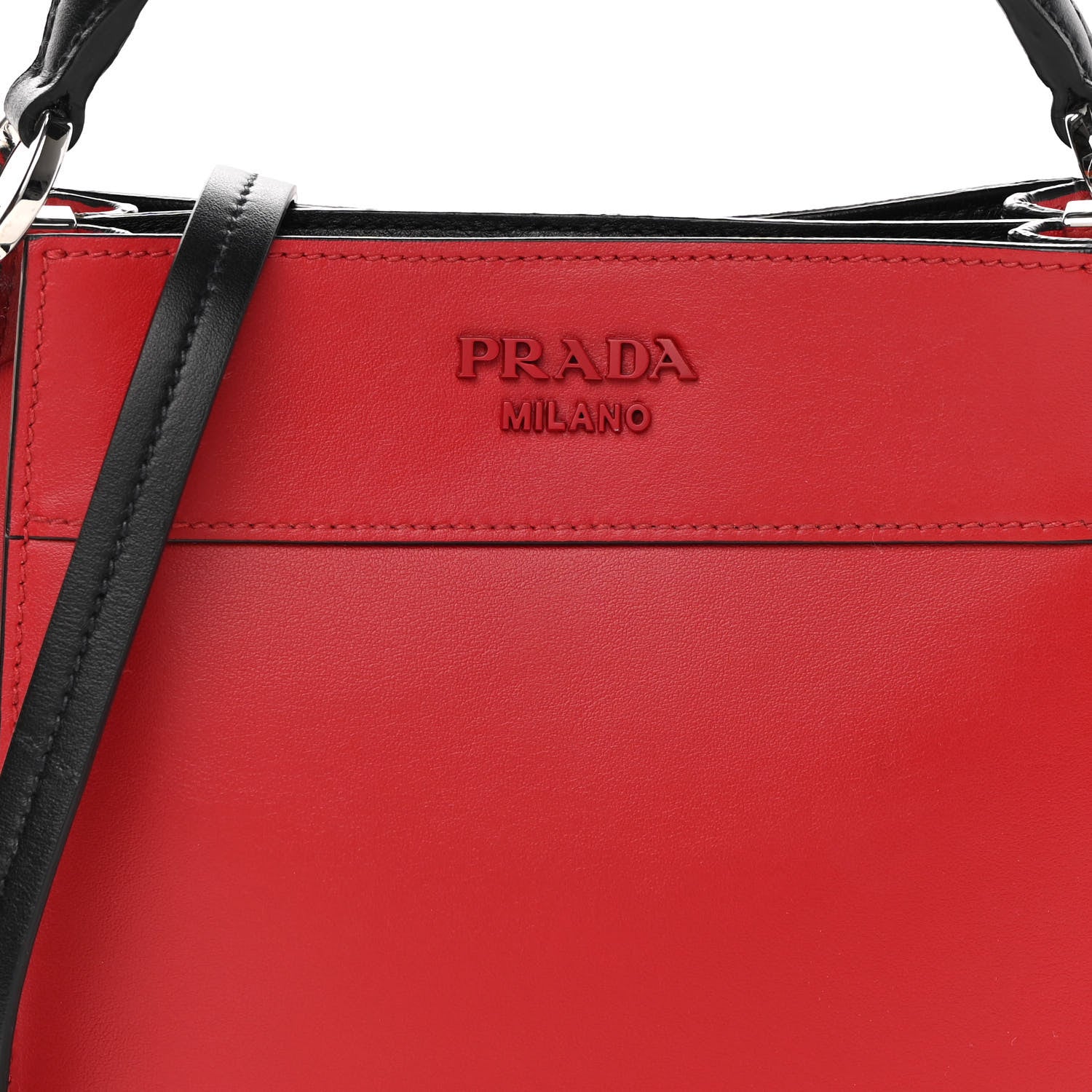 Prada City Calfskin Small Margit Bag Magenta Red 9 of 13