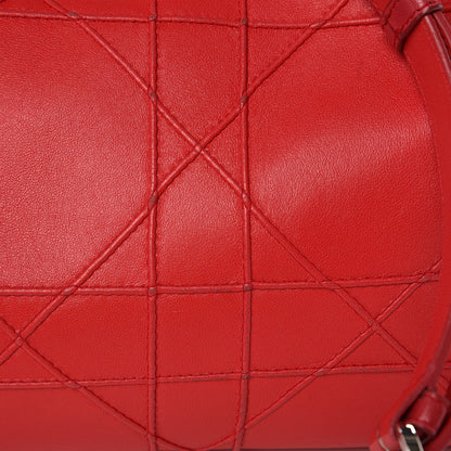 Christian Dior Lambskin Cannage Granville Polochon Coral 12 of 16