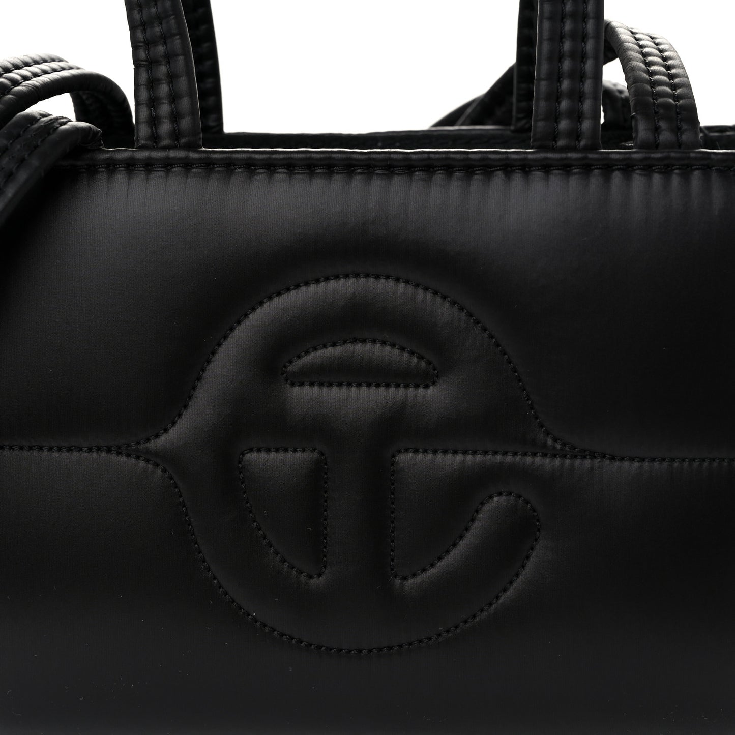 Nylon Small Puff Shopping Bag Black