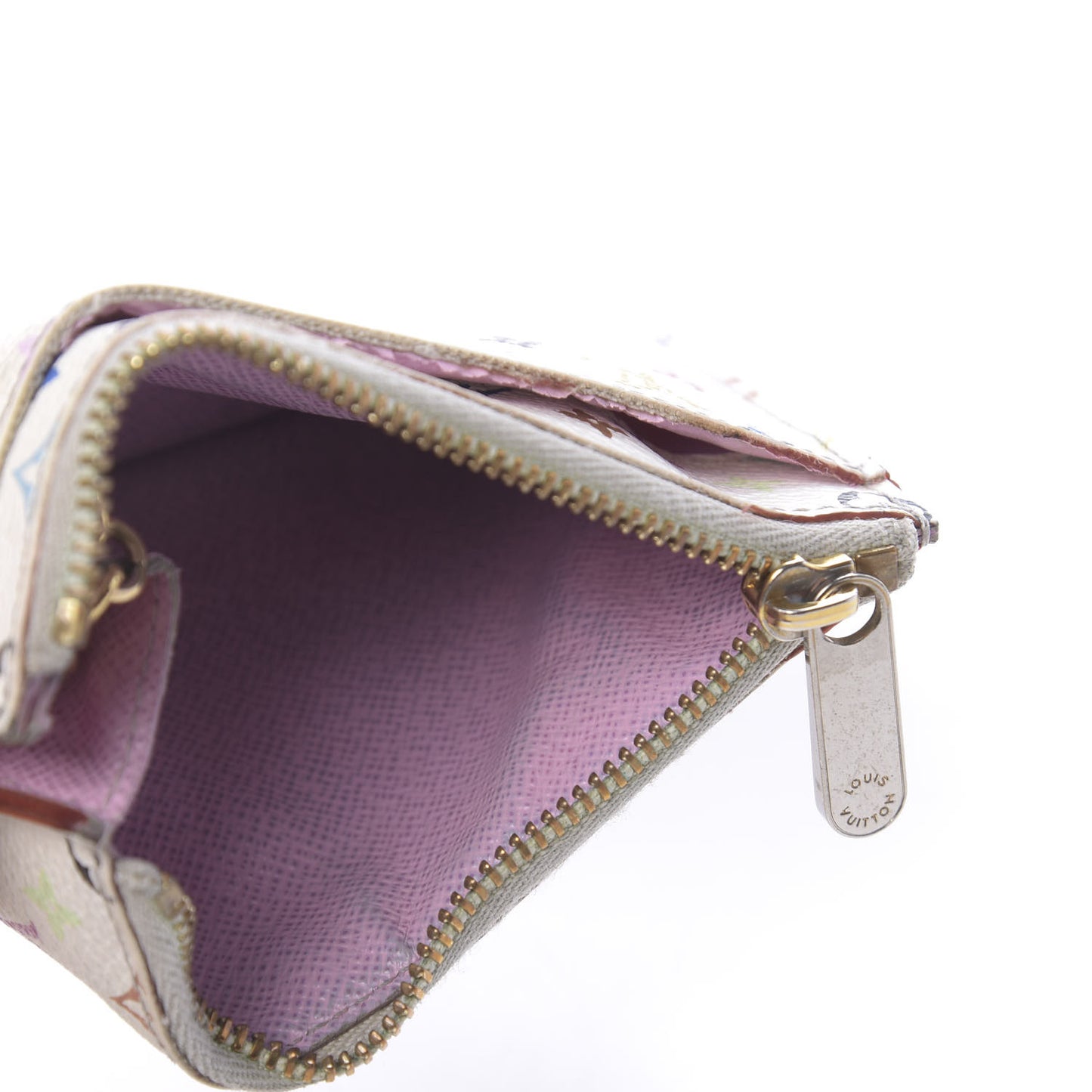 Monogram Multicolor Key Pouch White Litchi