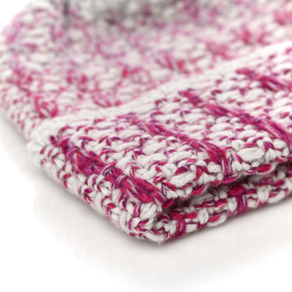 Chanel Cashmere CC Beanie Hat Pink Beige 8 of 9