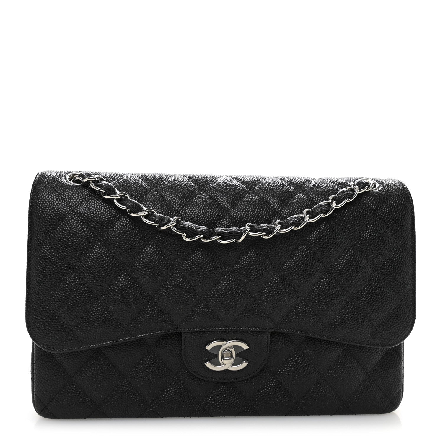 Chanel Caviar Quilted Jumbo Double Flap Black 1 of 10