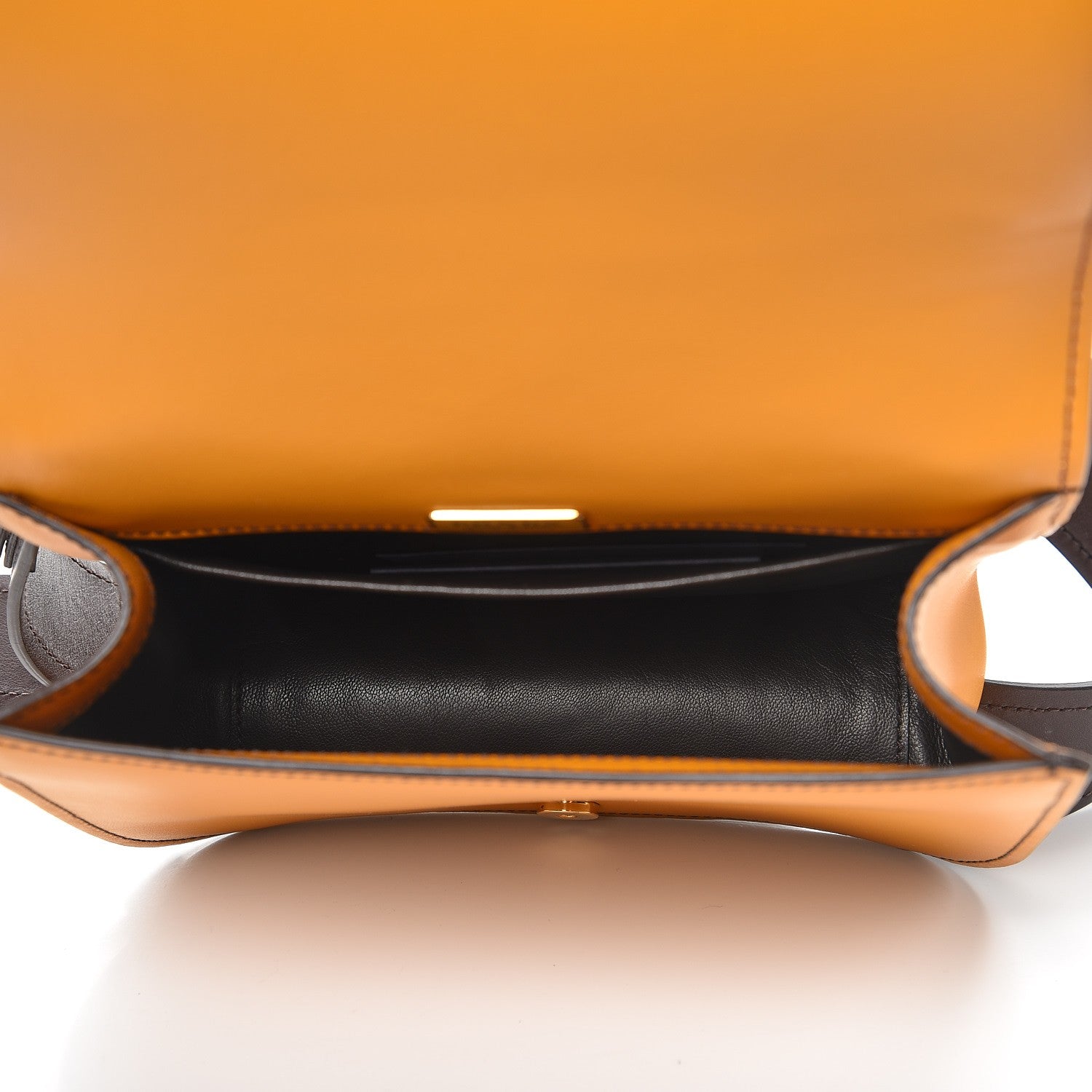 Prada City Calf Pionniere Saddle Bag Ocra Cocco 5 of 6