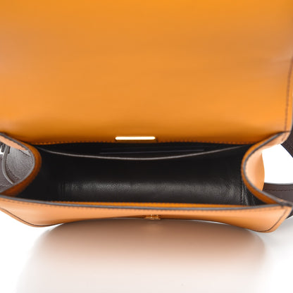 Prada City Calf Pionniere Saddle Bag Ocra Cocco 5 of 6