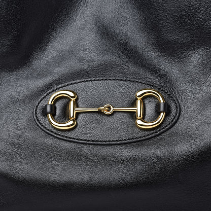 Gucci Calfskin Large Horsebit 1955 Tote Bag Black 10 of 11