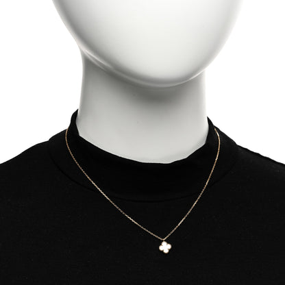 Van Cleef & Arpels VAN CLEEF & ARPELS 18K Yellow Gold Mother of Pearl Sweet Alhambra Pendant Necklace 2 of 6