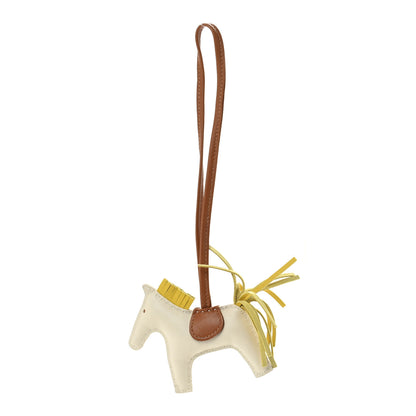 Hermes Milo Lambskin Grigri Rodeo Horse Bag Charm PM Craie Gold Jaune De Naples 1 of 4
