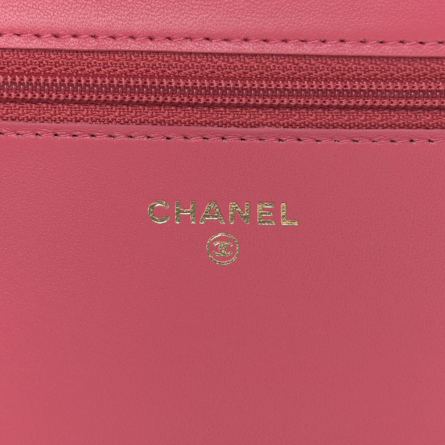 Lambskin Quilted Boy Wallet On Chain WOC Pink