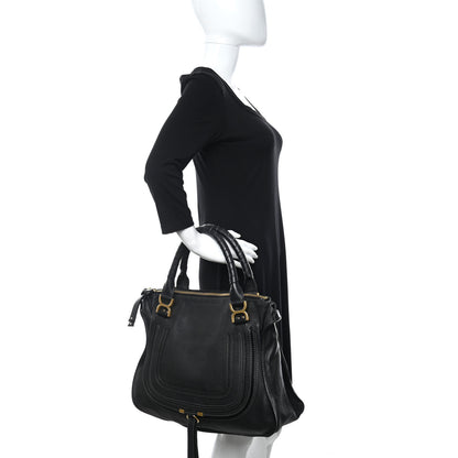Chloe Calfskin Large Marcie Satchel Black 3 of 5