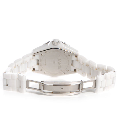 Chanel Stainless Steel Ceramic Diamond Pave Bezel 42mm J12 Automatic Watch White 3 of 6