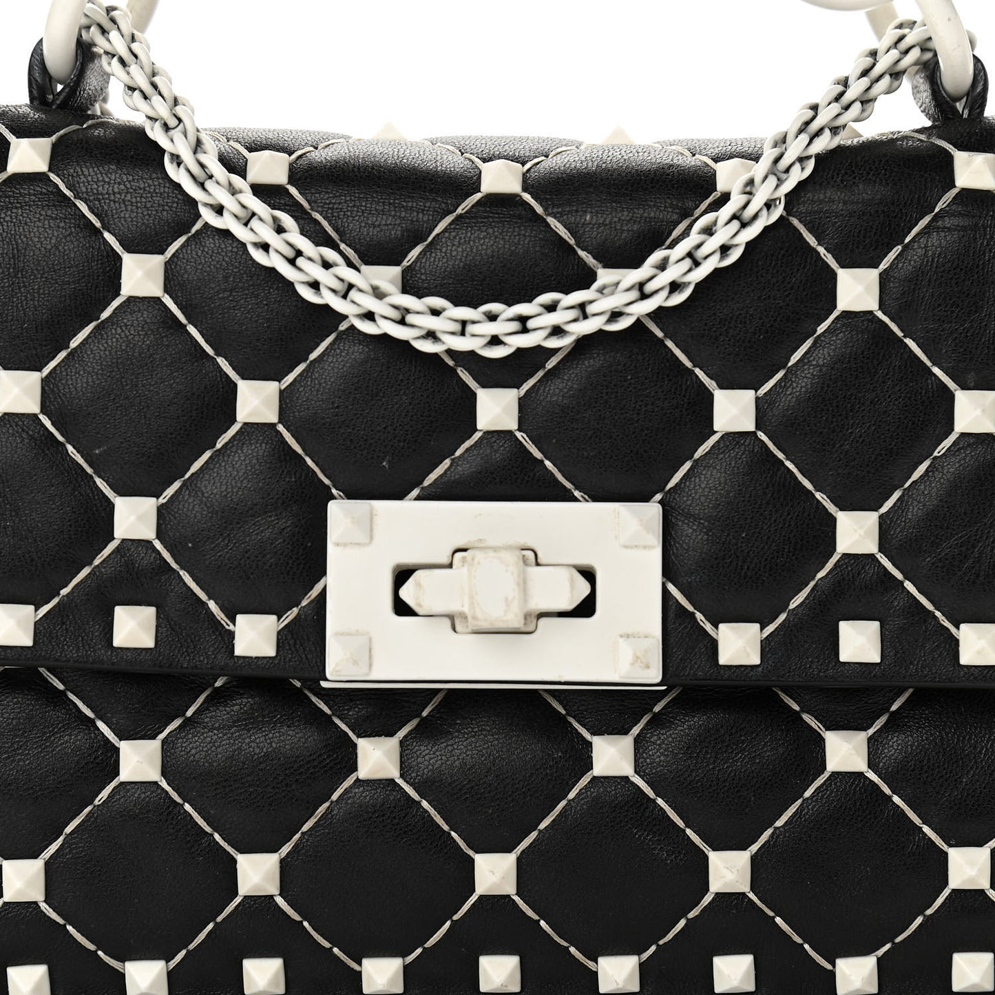 Lambskin Small Free Rockstud Spike Shoulder Bag Black