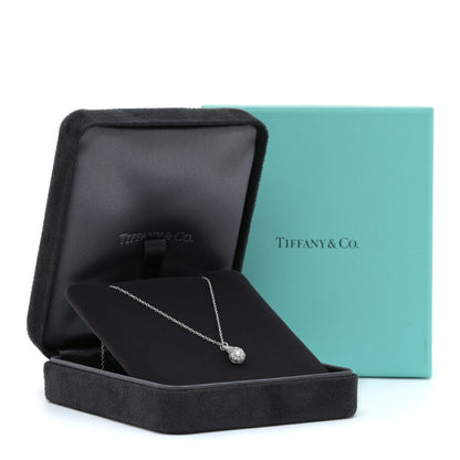 Tiffany Platinum Diamond 6mm Elsa Peretti Teardrop Pendant Necklace 6 of 6
