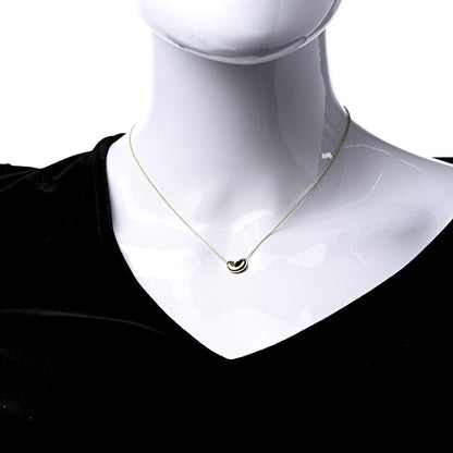 Tiffany 18K Yellow Gold 12mm Elsa Peretti Bean Pendant Necklace 2 of 7