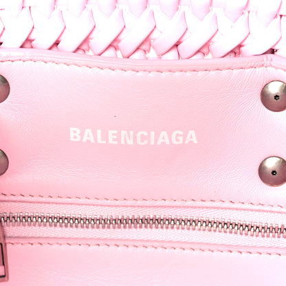 Balenciaga Faux Calfskin Braided Varnished XXS Bistro Basket Candy Pink 6 of 10