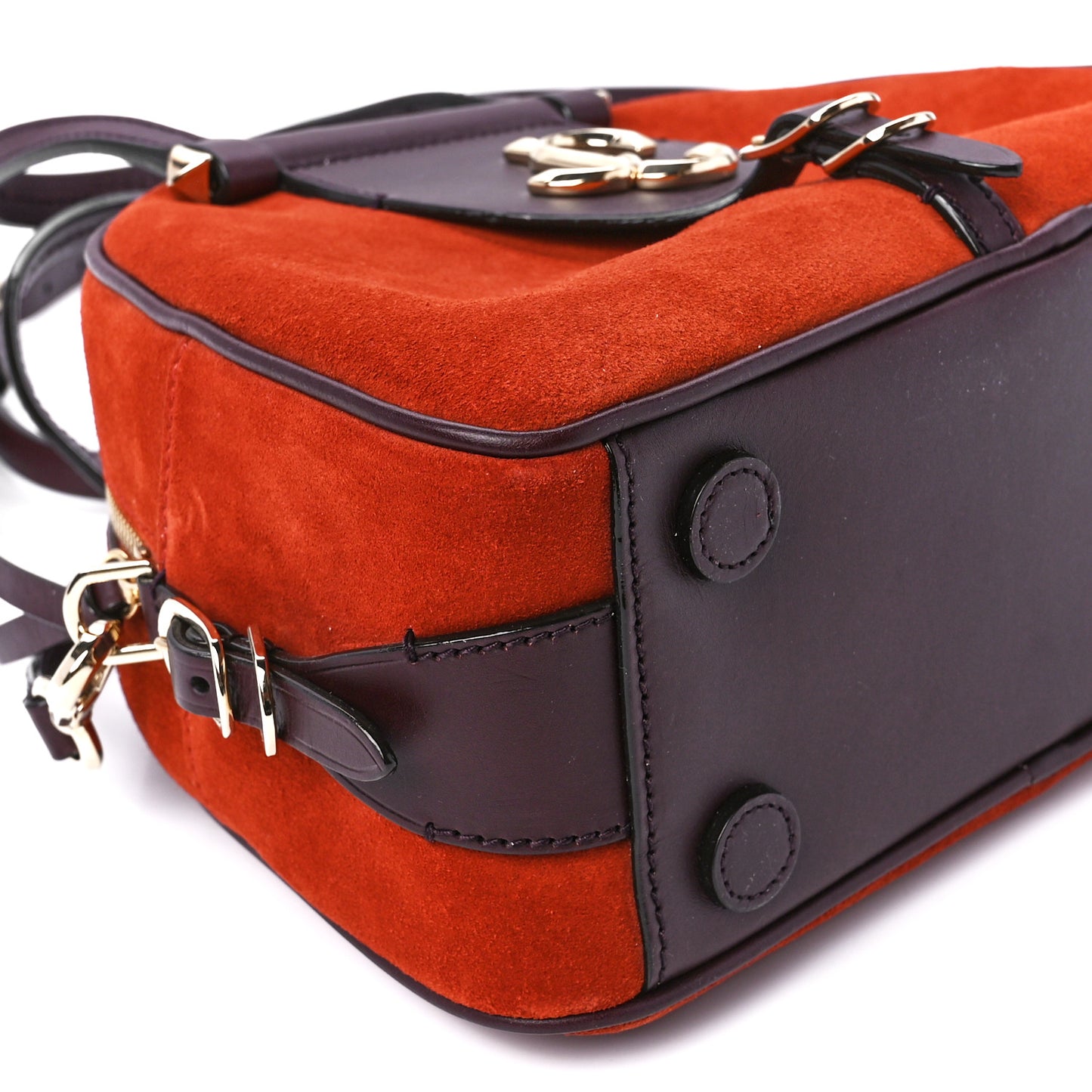 Suede Small Varenne Bowling Bag Brown