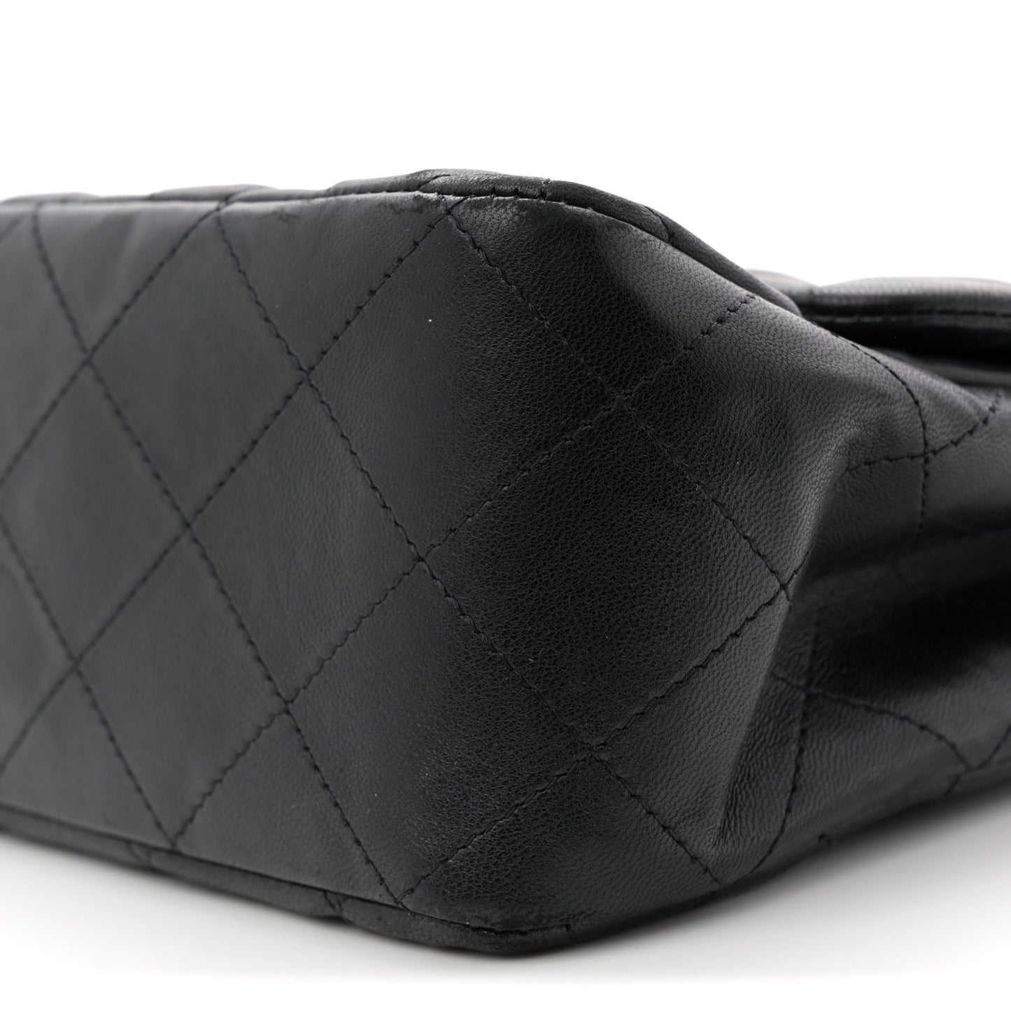 Lambskin Quilted Jumbo Single Flap Black