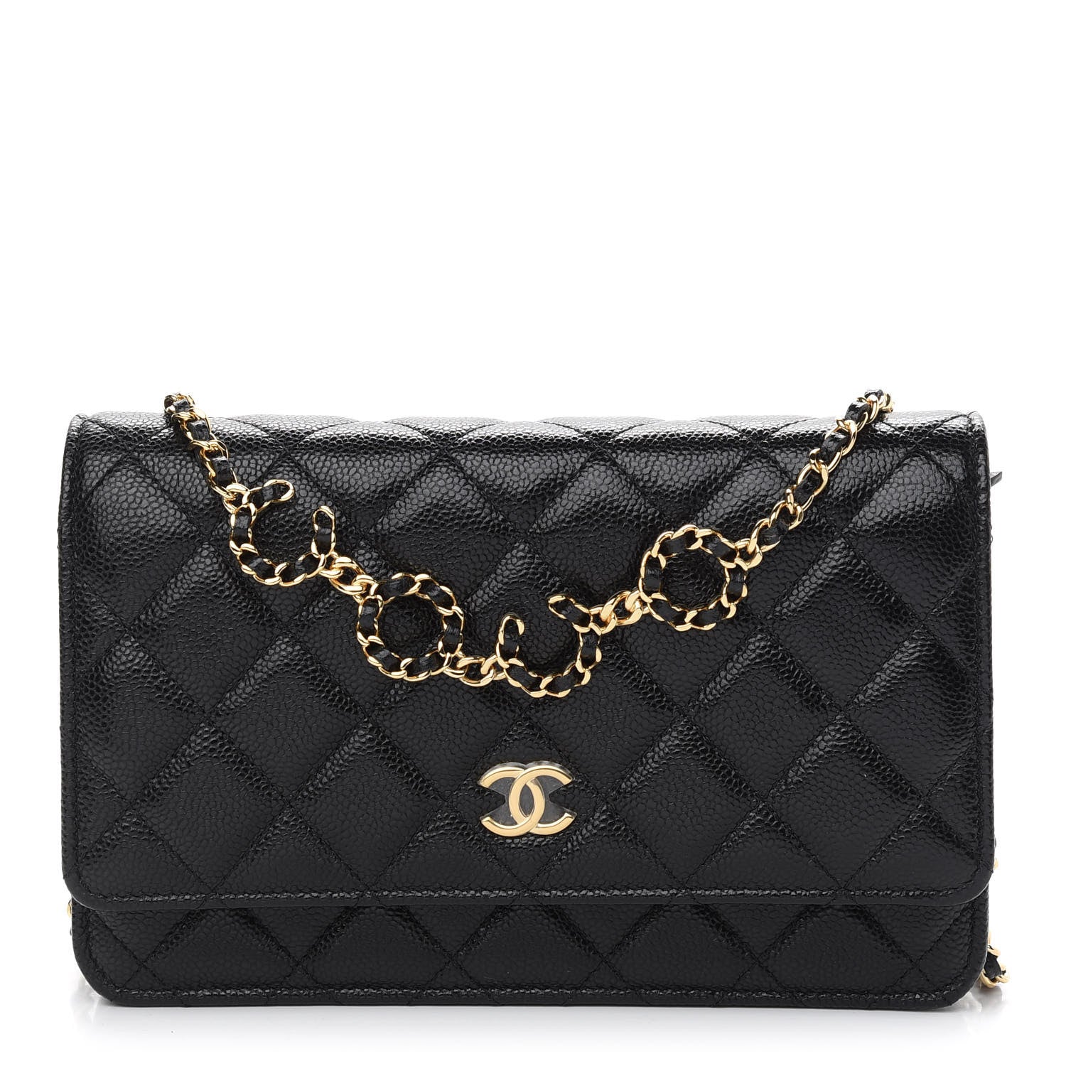 Chanel Caviar Quilted Miss Coco Wallet On Chain WOC Black 1 of 9