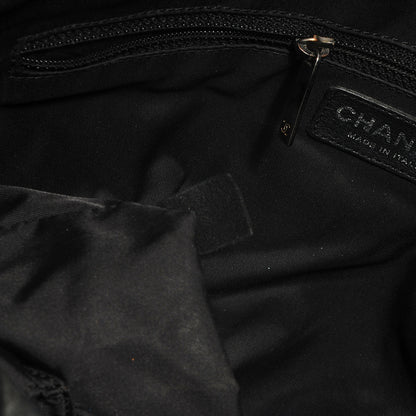 Chanel Coated Canvas Large Paris Biarritz Tote Black 7 of 8