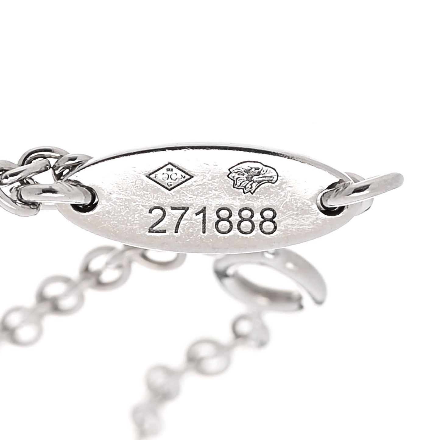 CHRISTIAN DIOR 18K White Gold Pave Diamond Rose Des Vents Bracelet