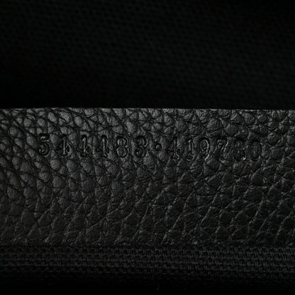 Alexander McQueen Pebbled Calfskin Small Skull Padlock Zip Around Tote Black 7 of 10