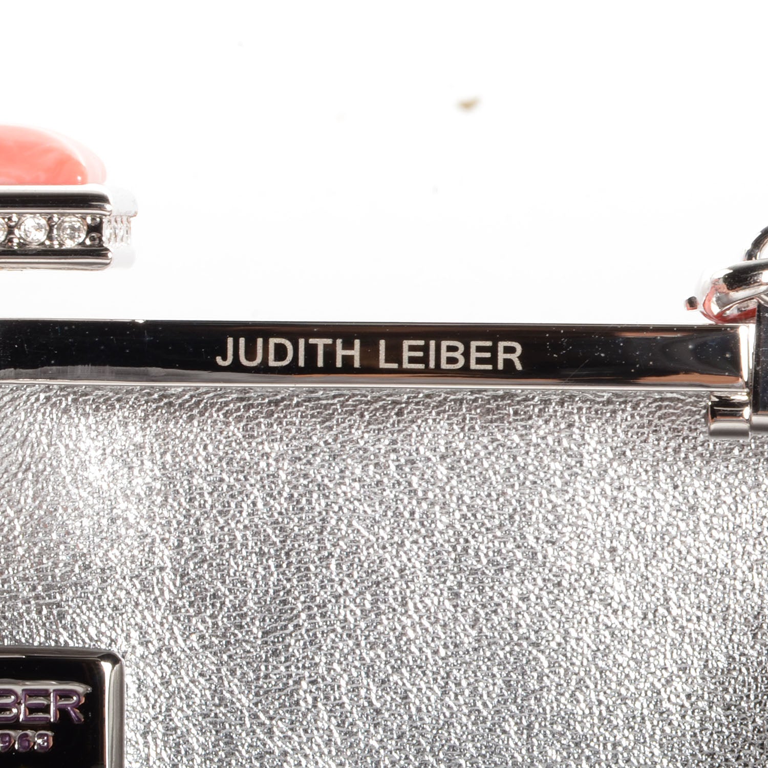Judith Leiber Crocodile Austrian Crystal Box Clutch Tangerine 8 of 8