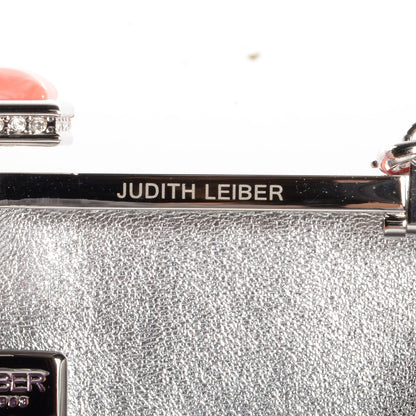 Judith Leiber Crocodile Austrian Crystal Box Clutch Tangerine 8 of 8