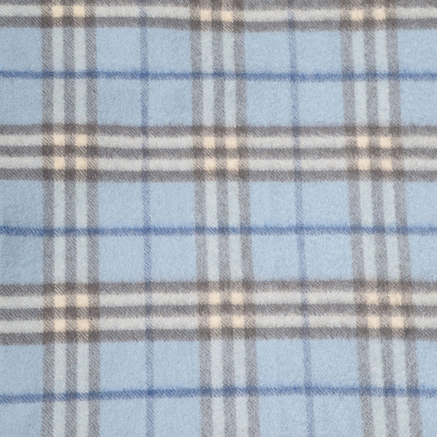 Cashmere Check Scarf Light Blue