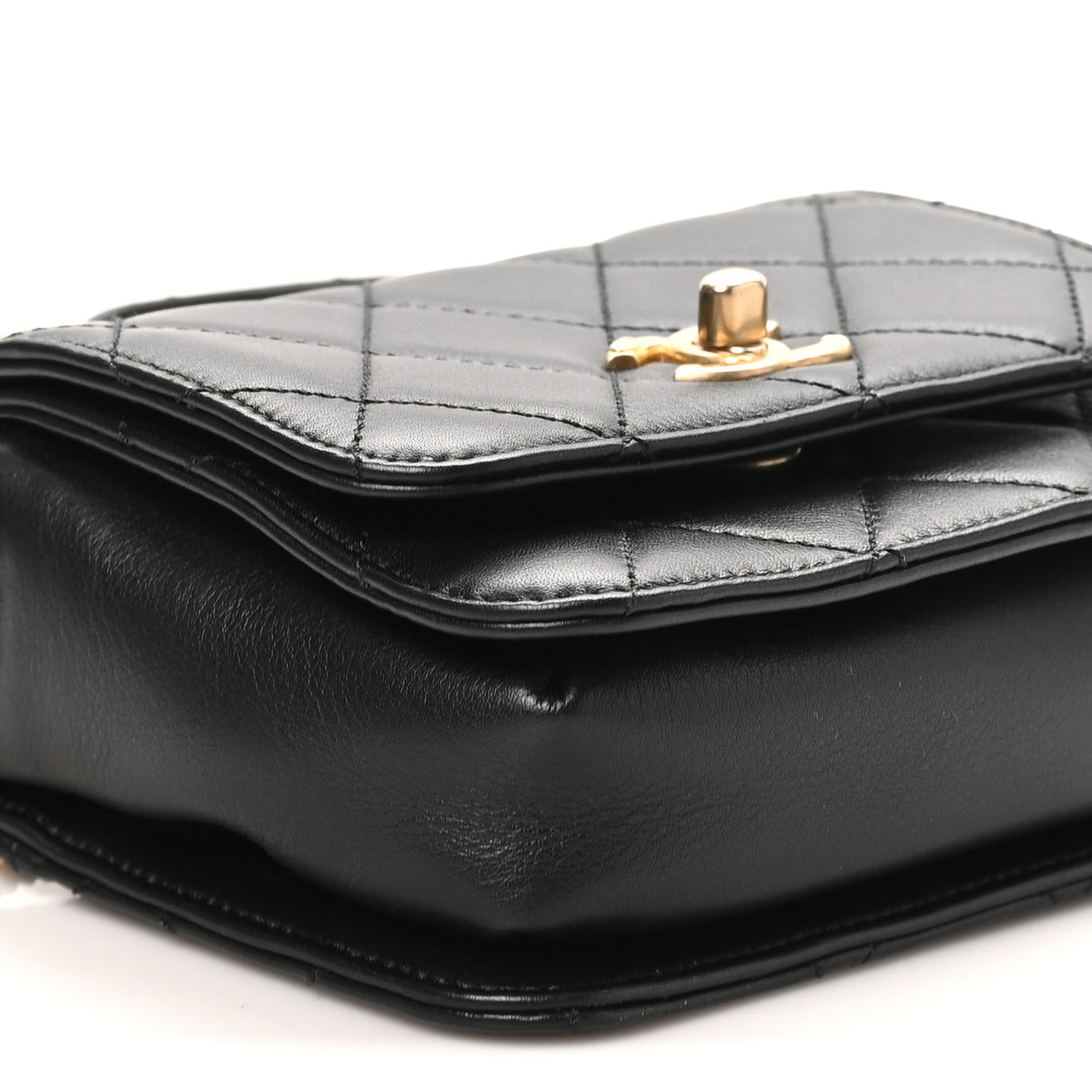 Chanel Lambskin Quilted Small Multiple Chain Flap Black 9 of 10