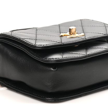 Chanel Lambskin Quilted Small Multiple Chain Flap Black 9 of 10
