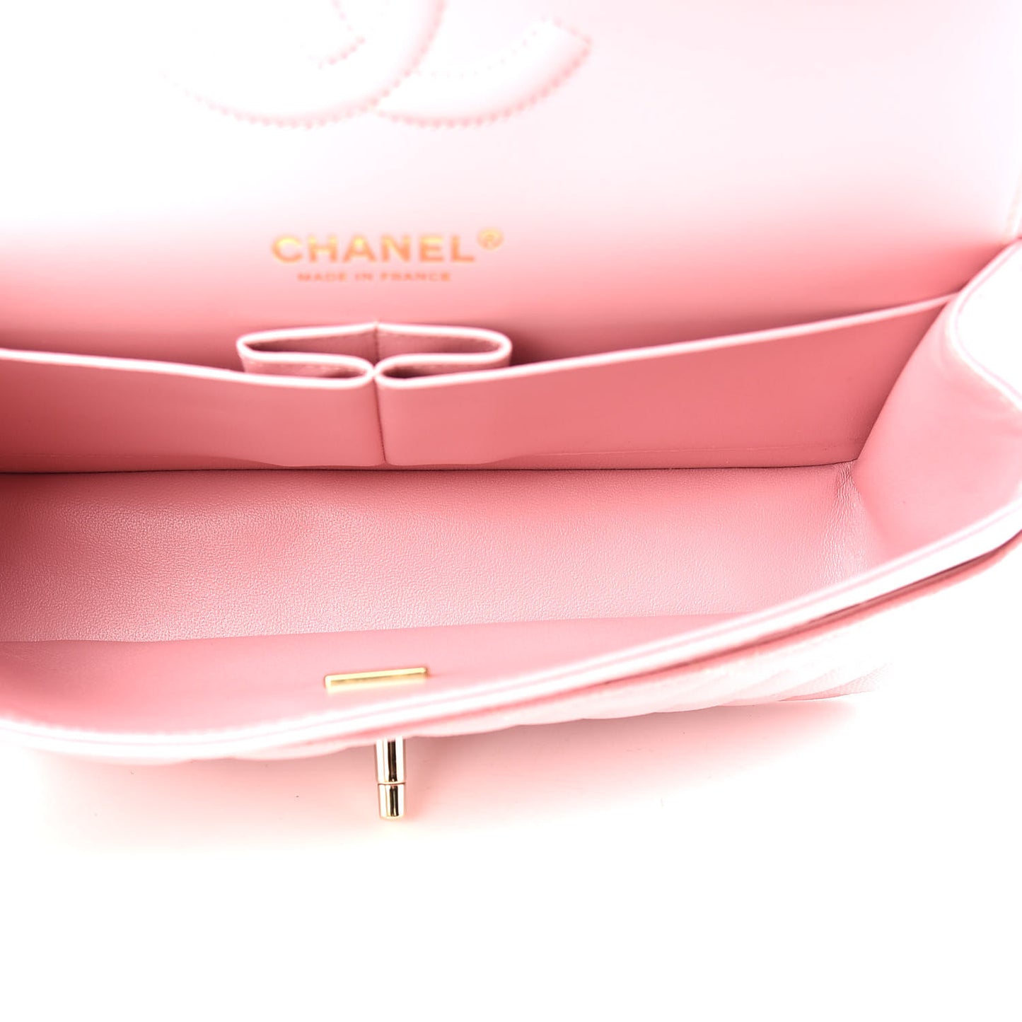 Caviar Quilted Medium Double Flap Pink